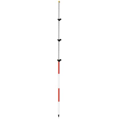 Sitepro 4715 15Ft Twist-Lock Prism Pole, 10ths/Metric 07-4715-TMA